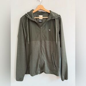 Vuori Jacket Men’s Green Sunday Element Full Zip Hooded Golf Performance